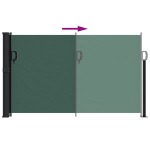Tenda da Sole Laterale Retrattile Verde Scuro 117x300 cm