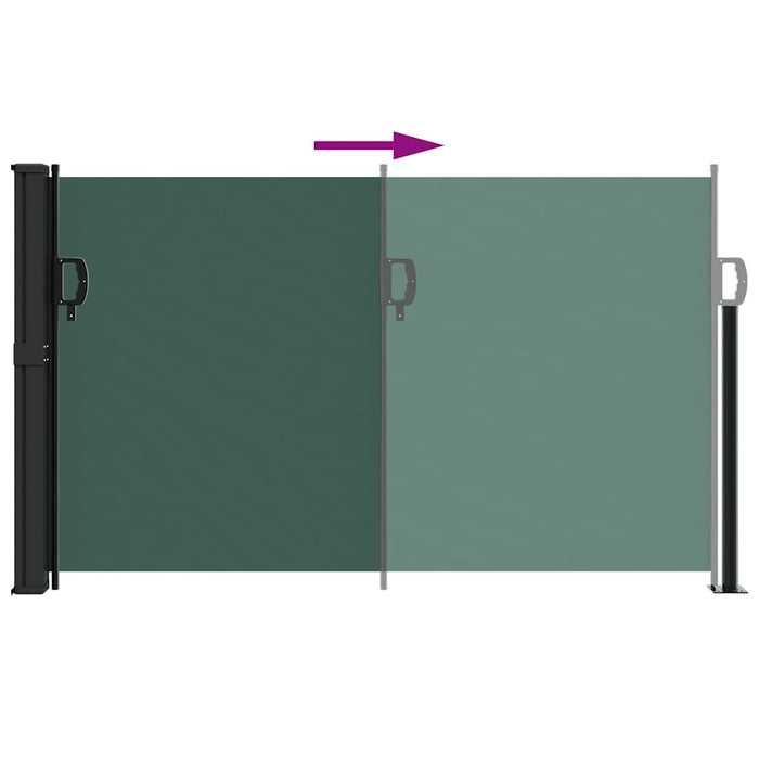Tenda da Sole Laterale Retrattile Verde Scuro 117x300 cm
