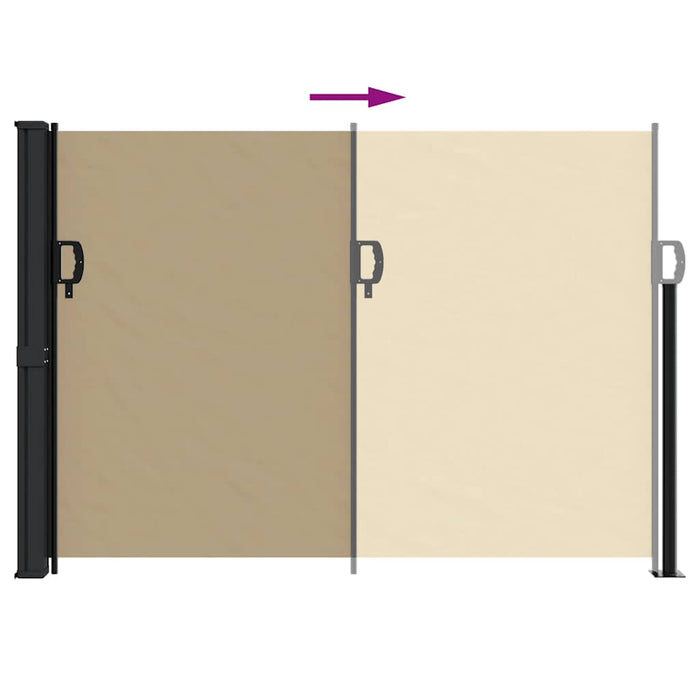 Tenda da Sole Laterale Retrattile Beige 140x300 cm 4004300