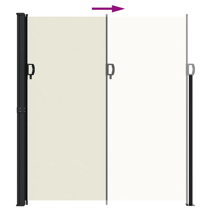 Tenda da Sole Laterale Retrattile Crema 220x300 cm 4004370