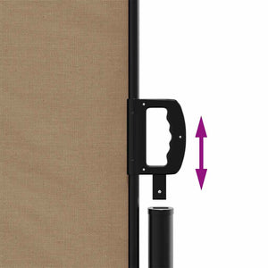 Tenda da Sole Laterale Retrattile Tortora 100x500 cm 4004394