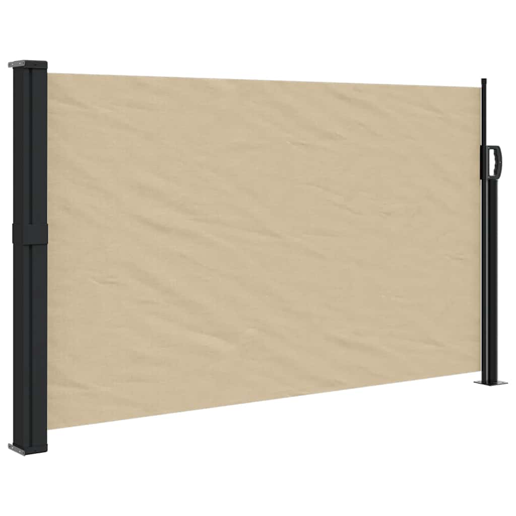 Tenda da Sole Laterale Retrattile Beige 120x500 cm