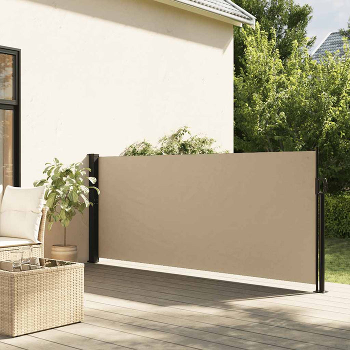 Tenda da Sole Laterale Retrattile Beige 120x500 cm 4004405