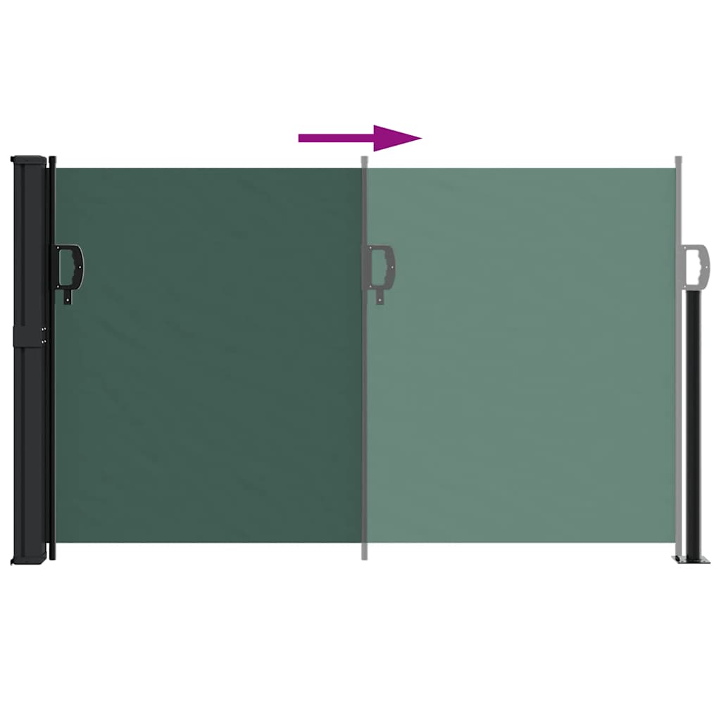 Tenda da Sole Laterale Retrattile Verde Scuro 120x500 cm 4004410