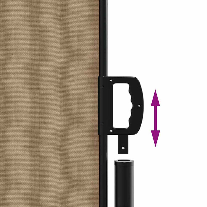 Tenda da Sole Laterale Retrattile Tortora 140x500 cm 4004424