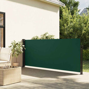 Tenda da Sole Laterale Retrattile Verde Scuro 140x500 cm 4004425