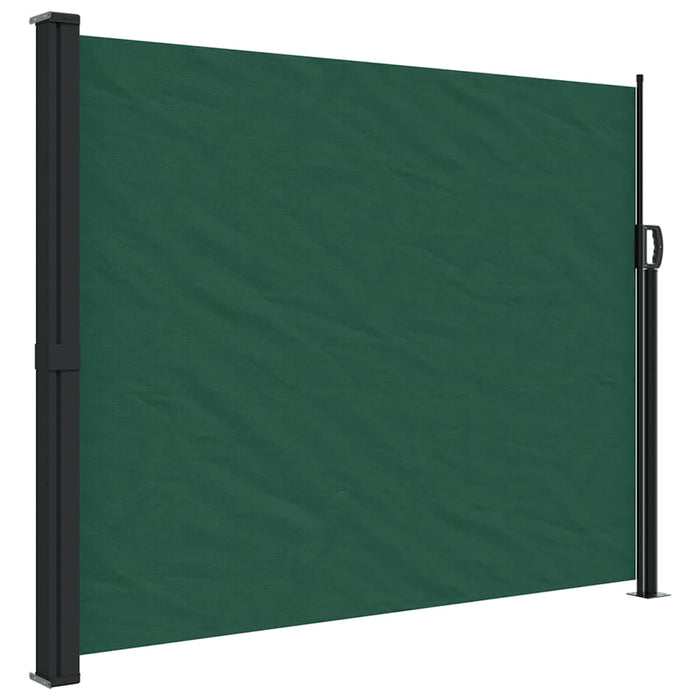 Tenda da Sole Laterale Retrattile Verde Scuro 160x500 cm