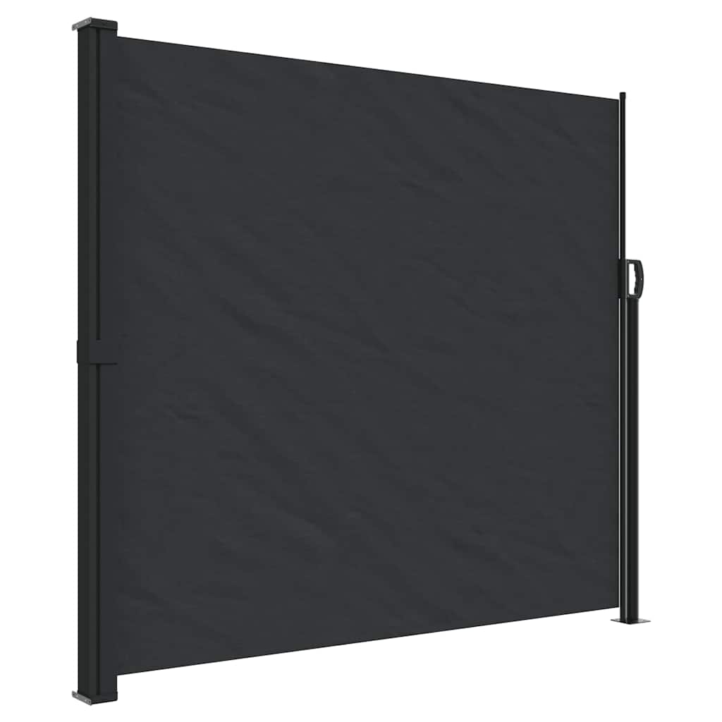 Tenda da Sole Laterale Retrattile Nera 180x500 cm 4004444