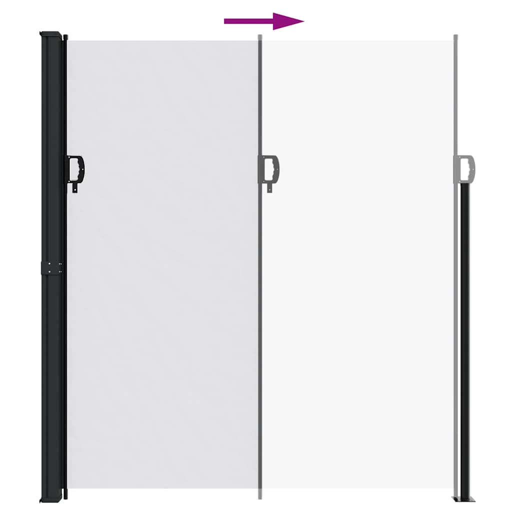 Tenda da Sole Laterale Retrattile Bianco 220x500 cm 4004481