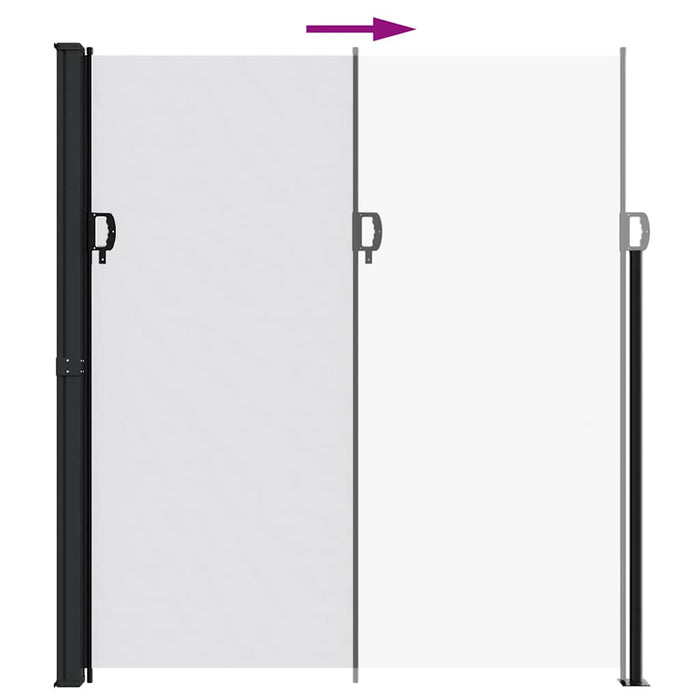 Tenda da Sole Laterale Retrattile Bianco 220x500 cm 4004481