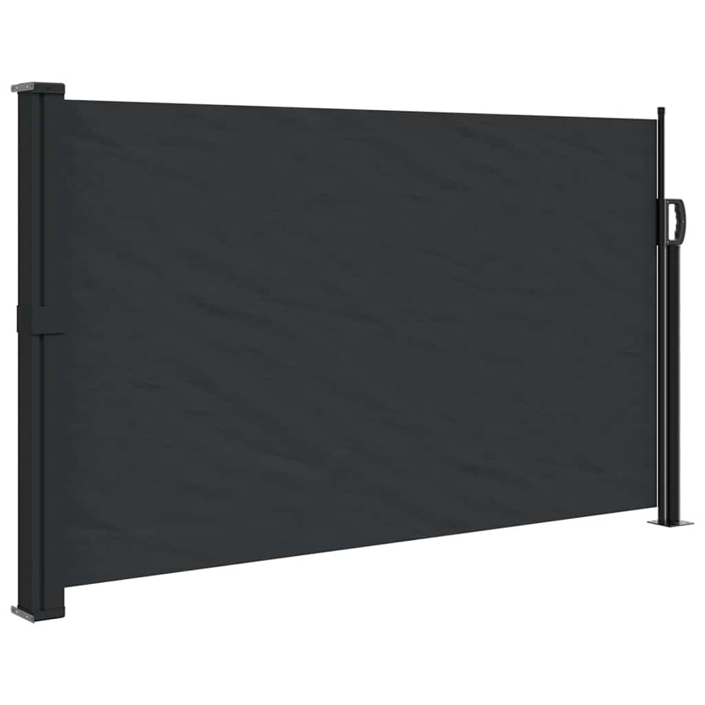 vidaXL Tenda da Sole Laterale Retrattile Nera 120x600 cm