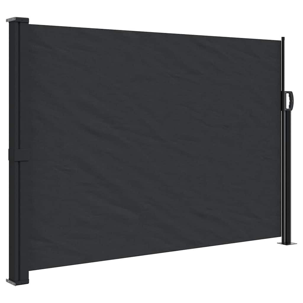 Tenda da Sole Laterale Retrattile Nera 140x600 cm