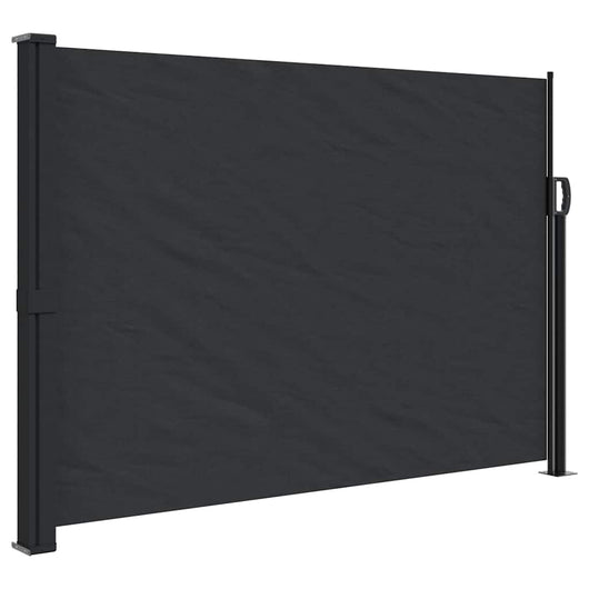 Tenda da Sole Laterale Retrattile Nera 140x600 cm