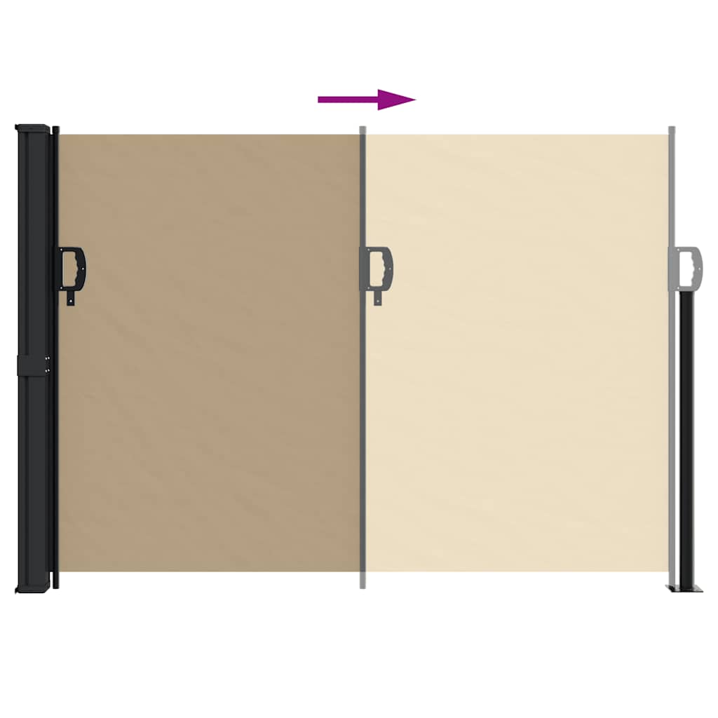 Tenda da Sole Laterale Retrattile Beige 140x600 cm