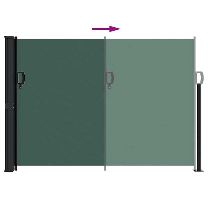 Tenda da Sole Laterale Retrattile Verde Scuro 140x600 cm 4004515