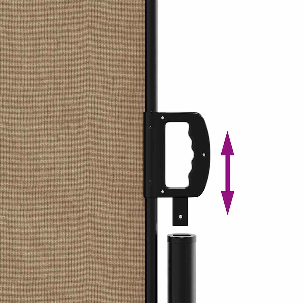 Tenda da Sole Laterale Retrattile Tortora 160x600 cm 4004529