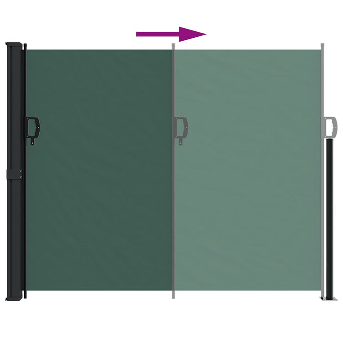 Tenda da Sole Laterale Retrattile Verde Scuro 160x600 cm 4004530
