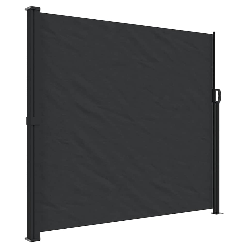 Tenda da Sole Laterale Retrattile Nera 180x600 cm 4004534