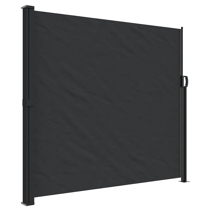 Tenda da Sole Laterale Retrattile Nera 180x600 cm 4004534