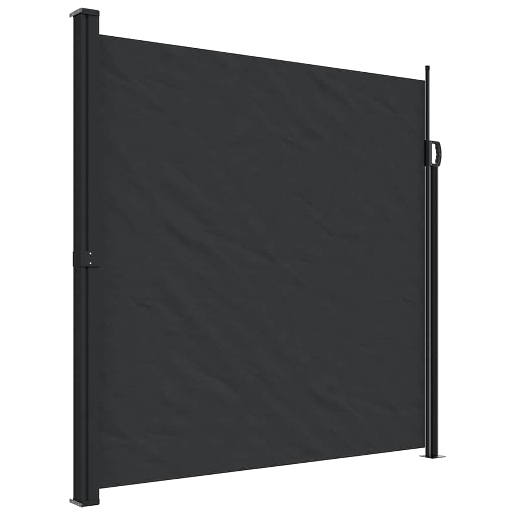 Tenda da Sole Laterale Retrattile Nera 200x600 cm 4004549