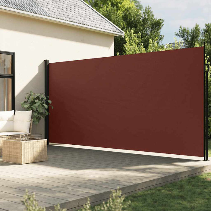 Tenda da Sole Laterale Retrattile Marrone 200x600 cm 4004554