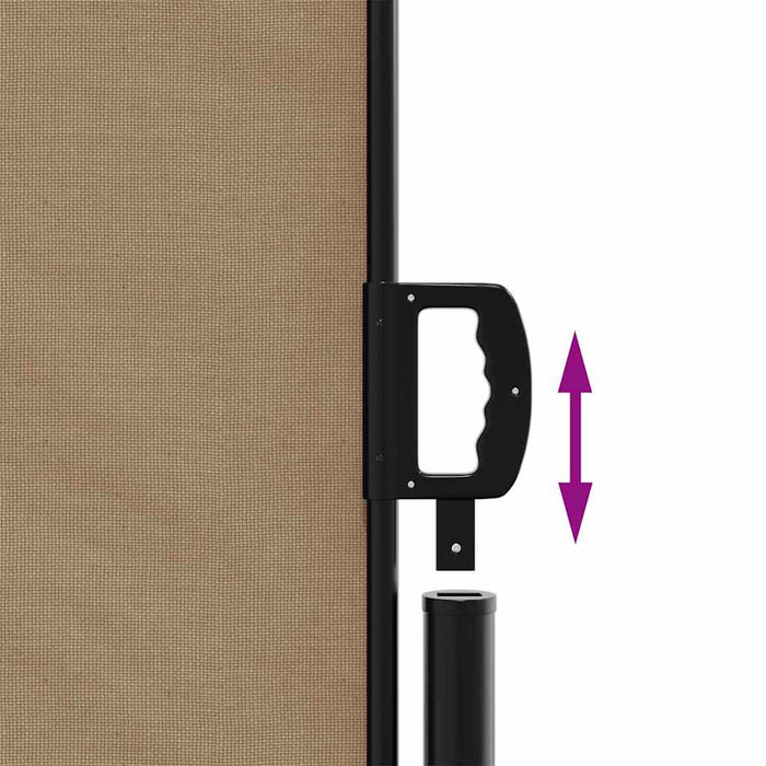 Tenda da Sole Laterale Retrattile Tortora 200x600 cm 4004559