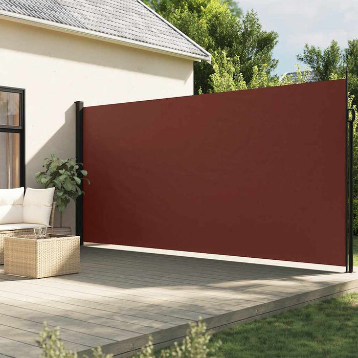 Tenda da Sole Laterale Retrattile Marrone 220x600 cm 4004569