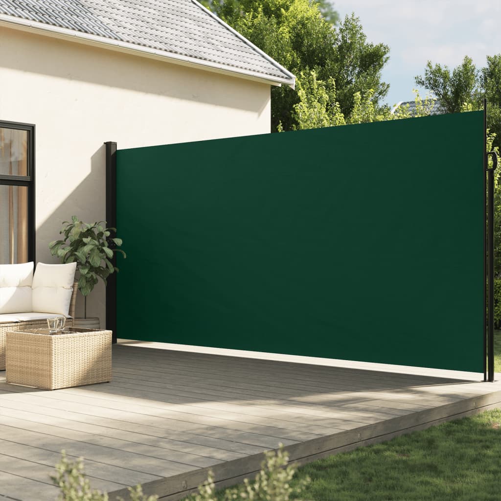 Tenda da Sole Laterale Retrattile Verde Scuro 220x600 cm 4004575