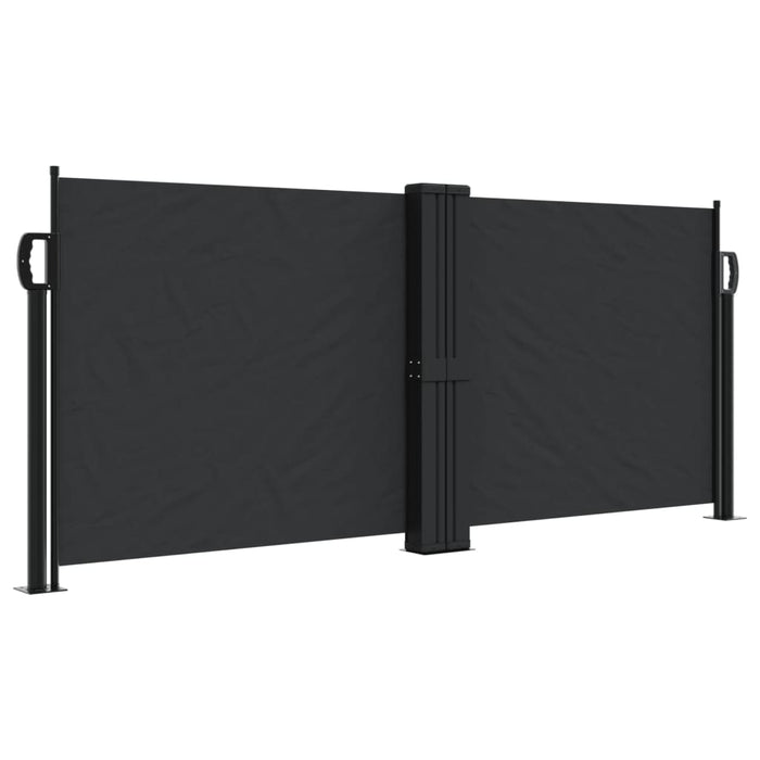 Tenda da Sole Laterale Retrattile Nera 100x600 cm 4004579