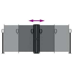 Tenda da Sole Laterale Retrattile Nera 100x600 cm