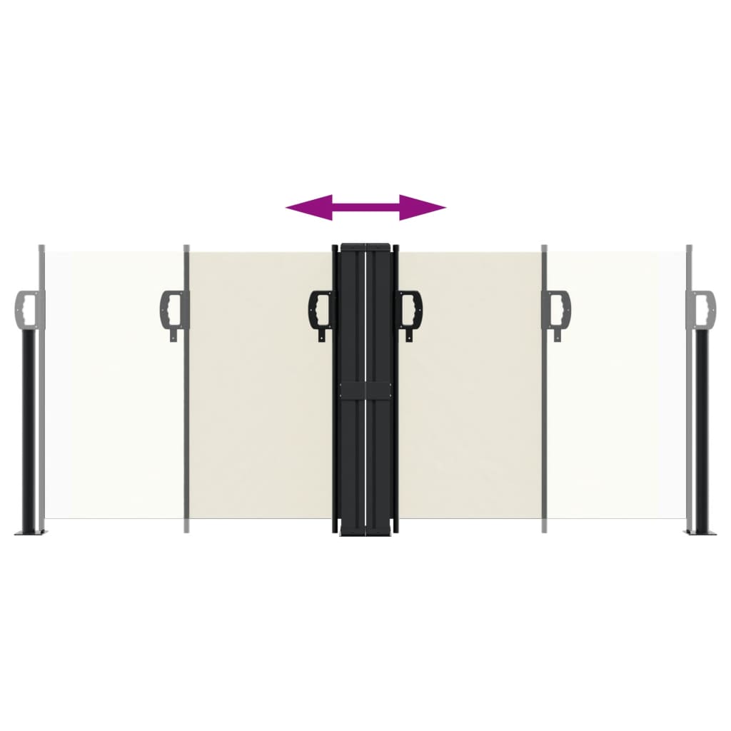 Tenda da Sole Laterale Retrattile Crema 100x600 cm 4004580