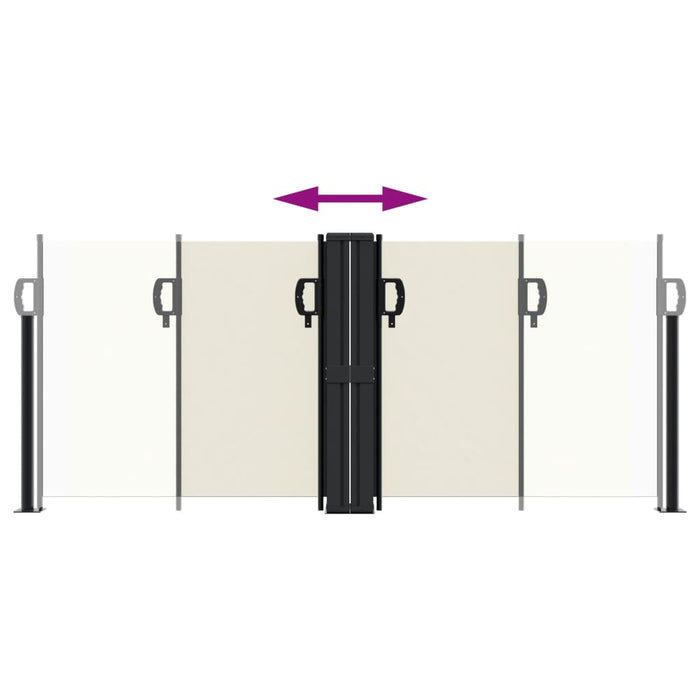 Tenda da Sole Laterale Retrattile Crema 100x600 cm 4004580