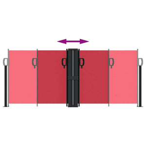 Tenda da Sole Laterale Retrattile Rossa 100x600 cm 4004582