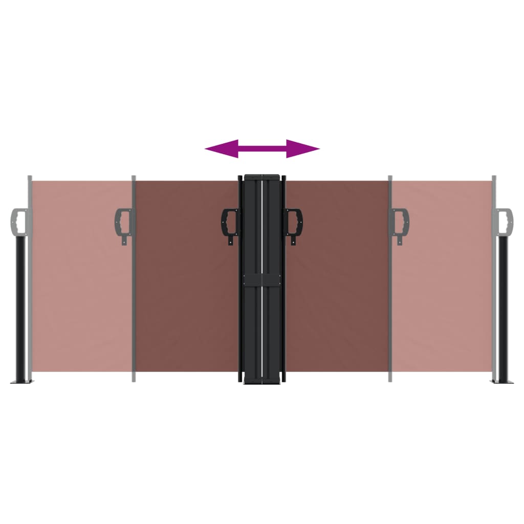 Tenda da Sole Laterale Retrattile Marrone 100x600 cm