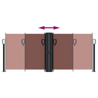 Tenda da Sole Laterale Retrattile Marrone 100x600 cm