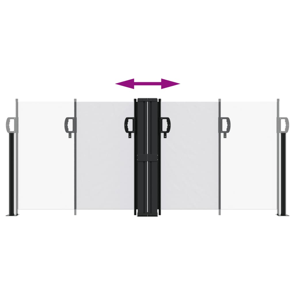 Tenda da Sole Laterale Retrattile Bianca 100x600 cm 4004586