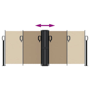 Tenda da Sole Laterale Retrattile Tortora 100x600 cm 4004589