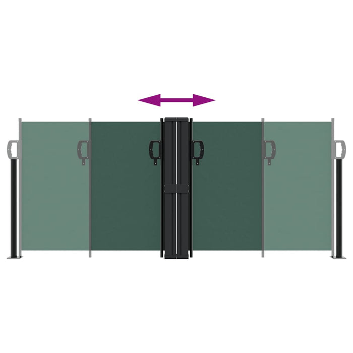 Tenda da Sole Laterale Retrattile Verde Scuro 100x600 cm 4004590