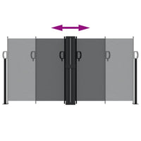 Tenda da Sole Laterale Retrattile Nera 120x600 cm 4004594