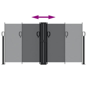 Tenda da Sole Laterale Retrattile Nera 120x600 cm 4004594