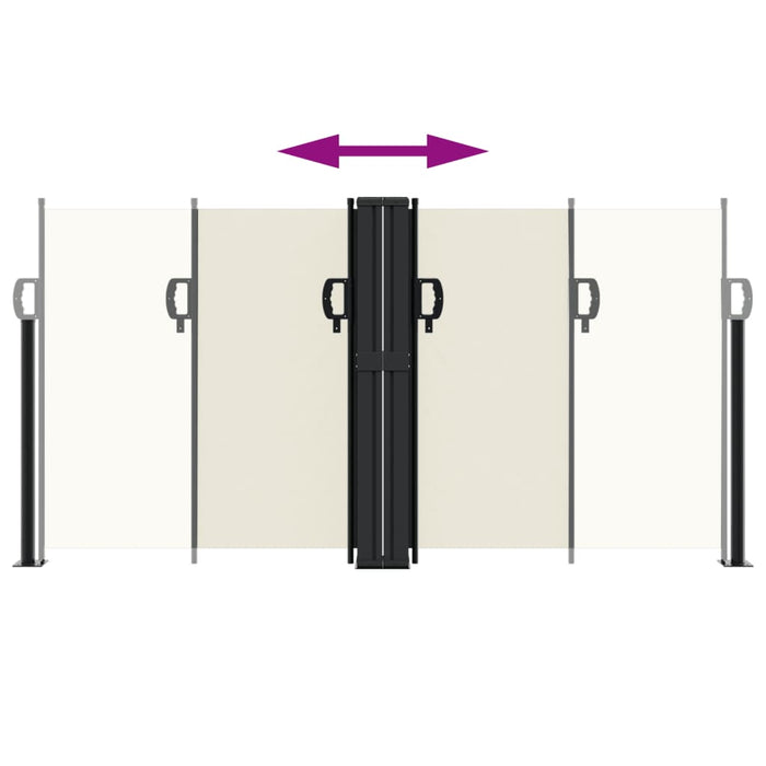 Tenda da Sole Laterale Retrattile Crema 120x600 cm 4004595