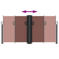 Tenda da Sole Laterale Retrattile Marrone 120x600 cm 4004599