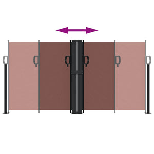 Tenda da Sole Laterale Retrattile Marrone 120x600 cm