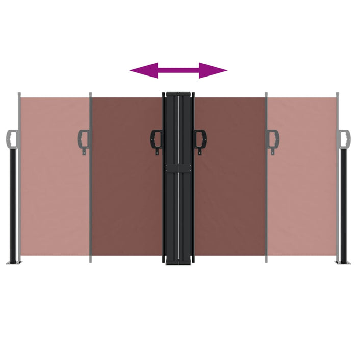 Tenda da Sole Laterale Retrattile Marrone 120x600 cm