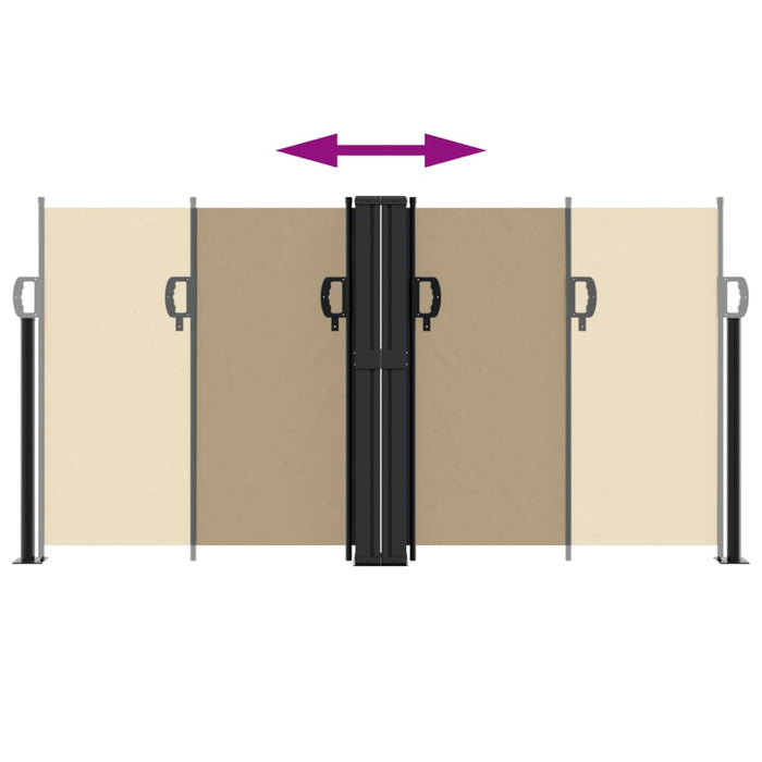 Tenda da Sole Laterale Retrattile Beige 120x600 cm 4004600