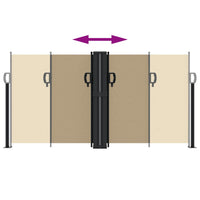 Tenda da Sole Laterale Retrattile Beige 120x600 cm