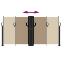 Tenda da Sole Laterale Retrattile Tortora 120x600 cm 4004604