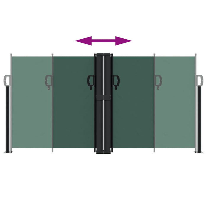 Tenda da Sole Laterale Retrattile Verde Scuro 120x600 cm 4004605