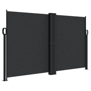 Tenda da Sole Laterale Retrattile Nera 140x600 cm 4004609