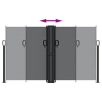 Tenda da Sole Laterale Retrattile Nera 140x600 cm 4004609